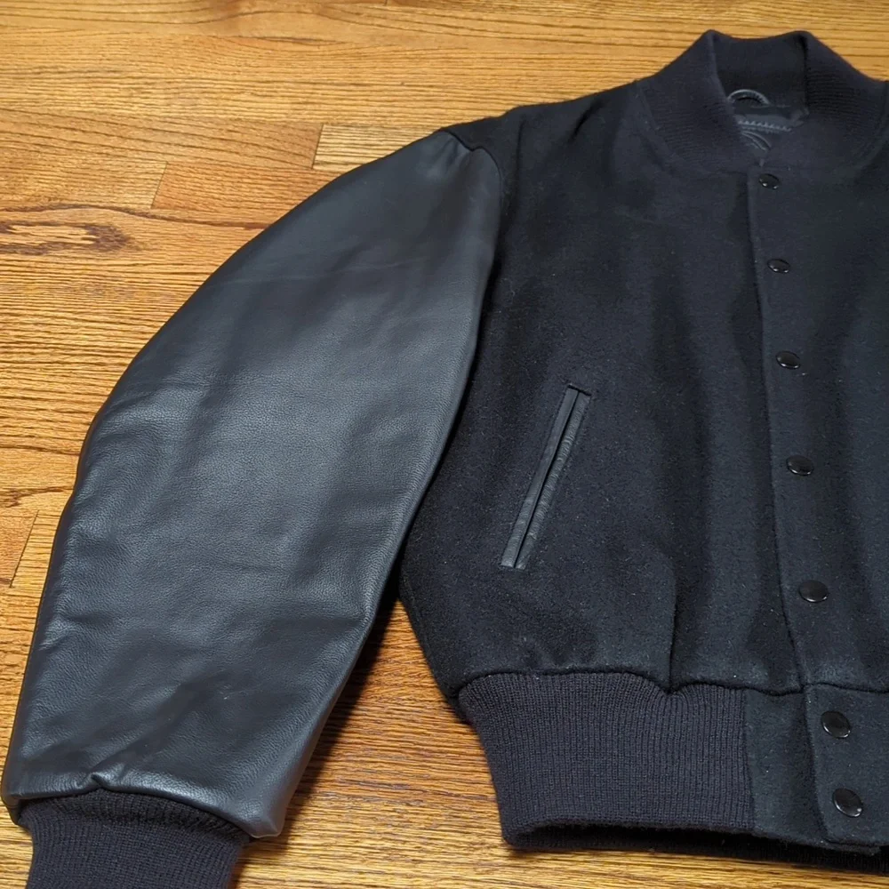 Like New Golden Bear Black Varsity Jacket - Picture 2 of 11